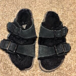 Birkenstock Black Arizona Shearling 36 Narrow